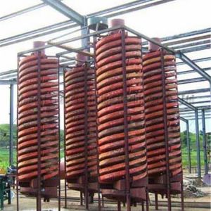Characteristics of separation of placer gold spiral chute
